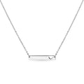 Stainless Steel Cutout Heart Bar Necklace