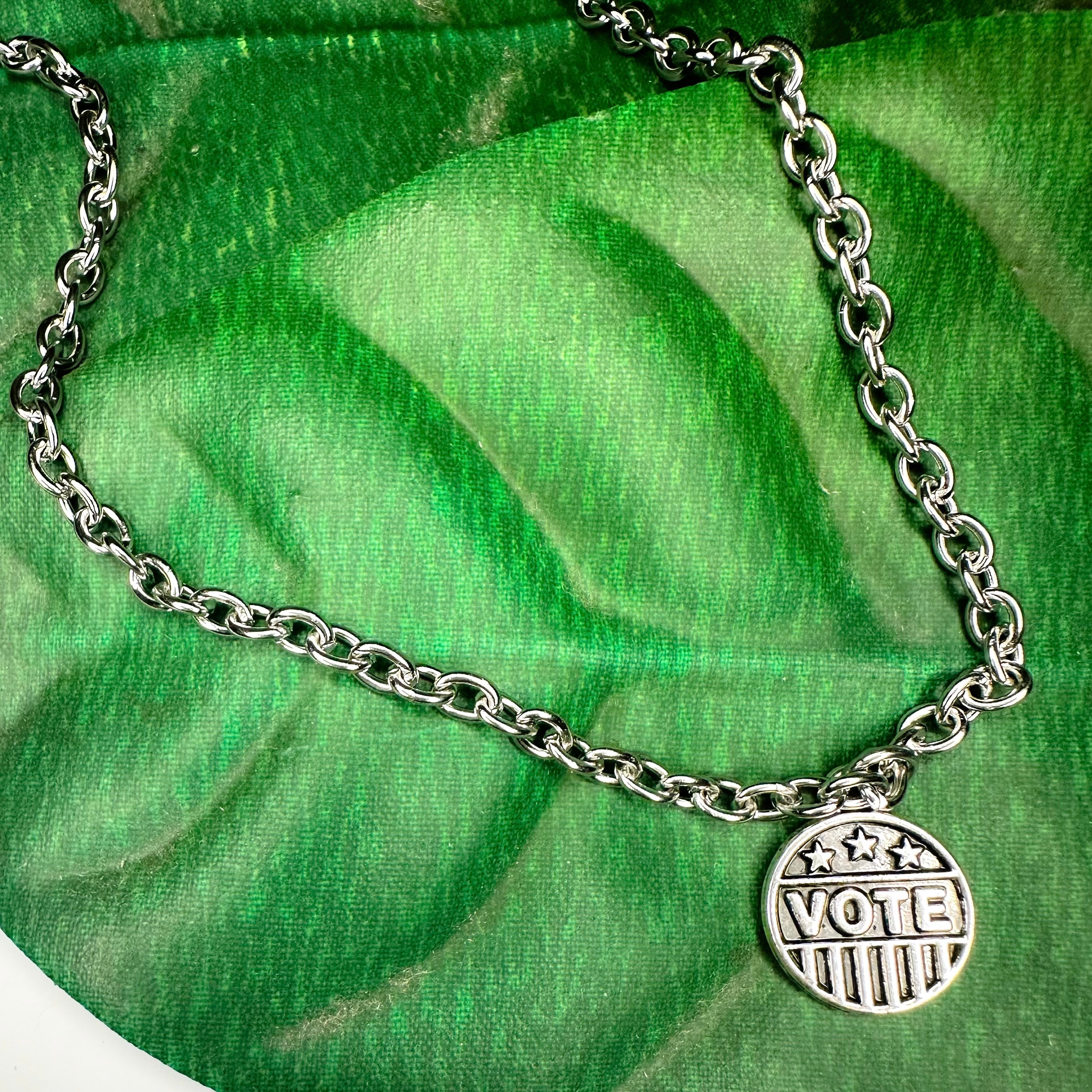 Vote Cable Chain Stainless Steel Necklace