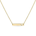 Gold Finish Stainless Steel Cutout Heart Bar Necklace