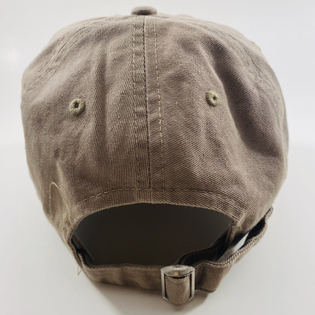 Authentic Existence® Signature Unisex Adjustable Premium Cap - Khaki with Black Embroidery