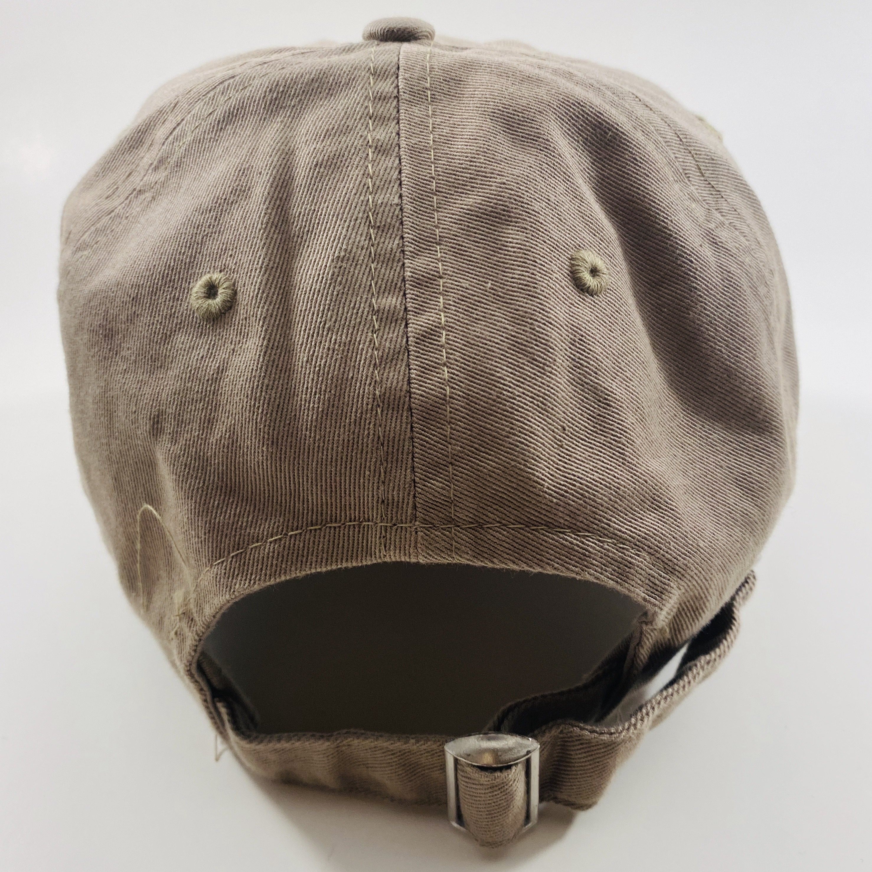 Authentic Existence® Signature Unisex Adjustable Premium Cap - Khaki with Black Embroidery