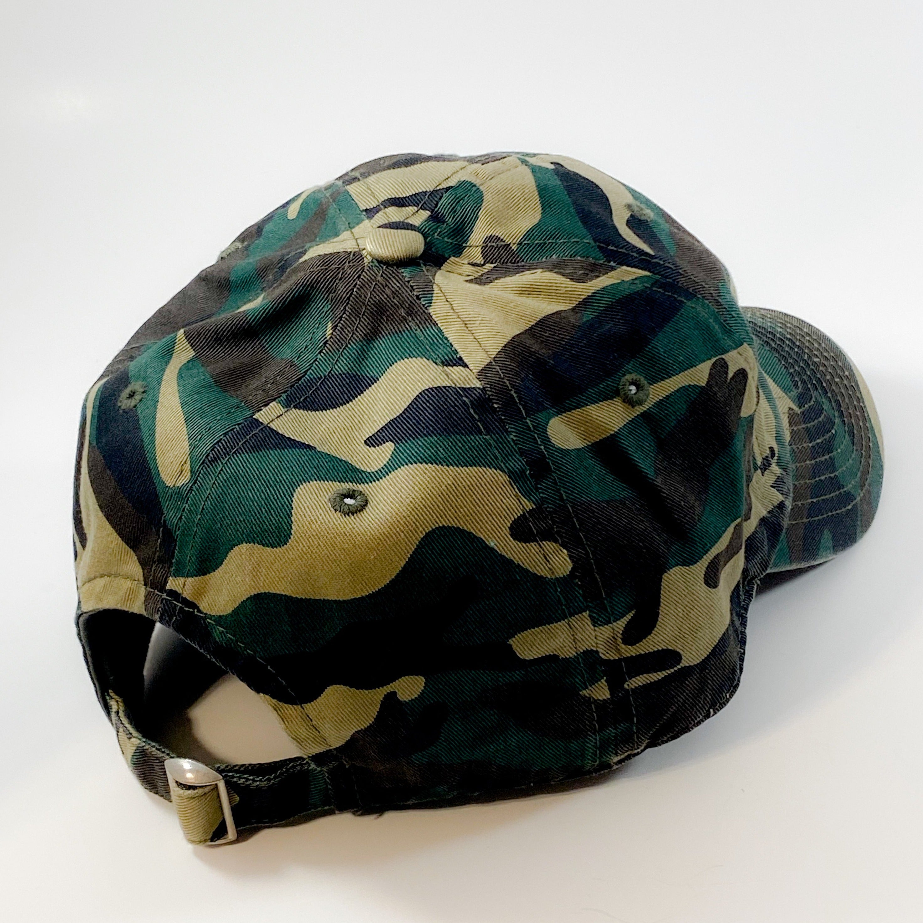 Authentic Existence® Signature Unisex Adjustable Premium Cap - Camo with Silver Embroidery