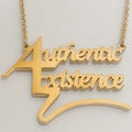 Authentic Existence® Signature Gold Finish Stainless Steel Necklace