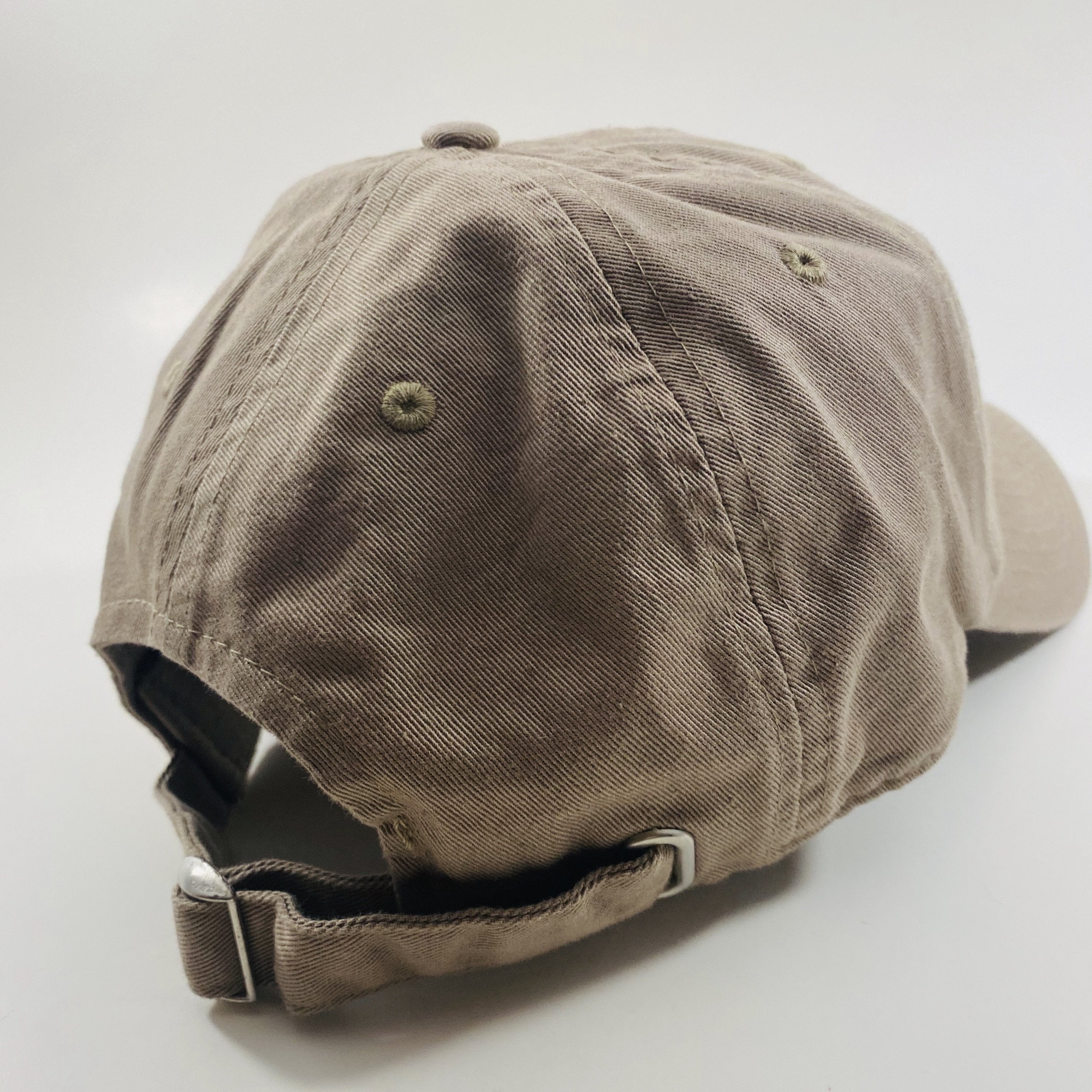Authentic Existence® Signature Unisex Adjustable Premium Cap - Khaki with Black Embroidery