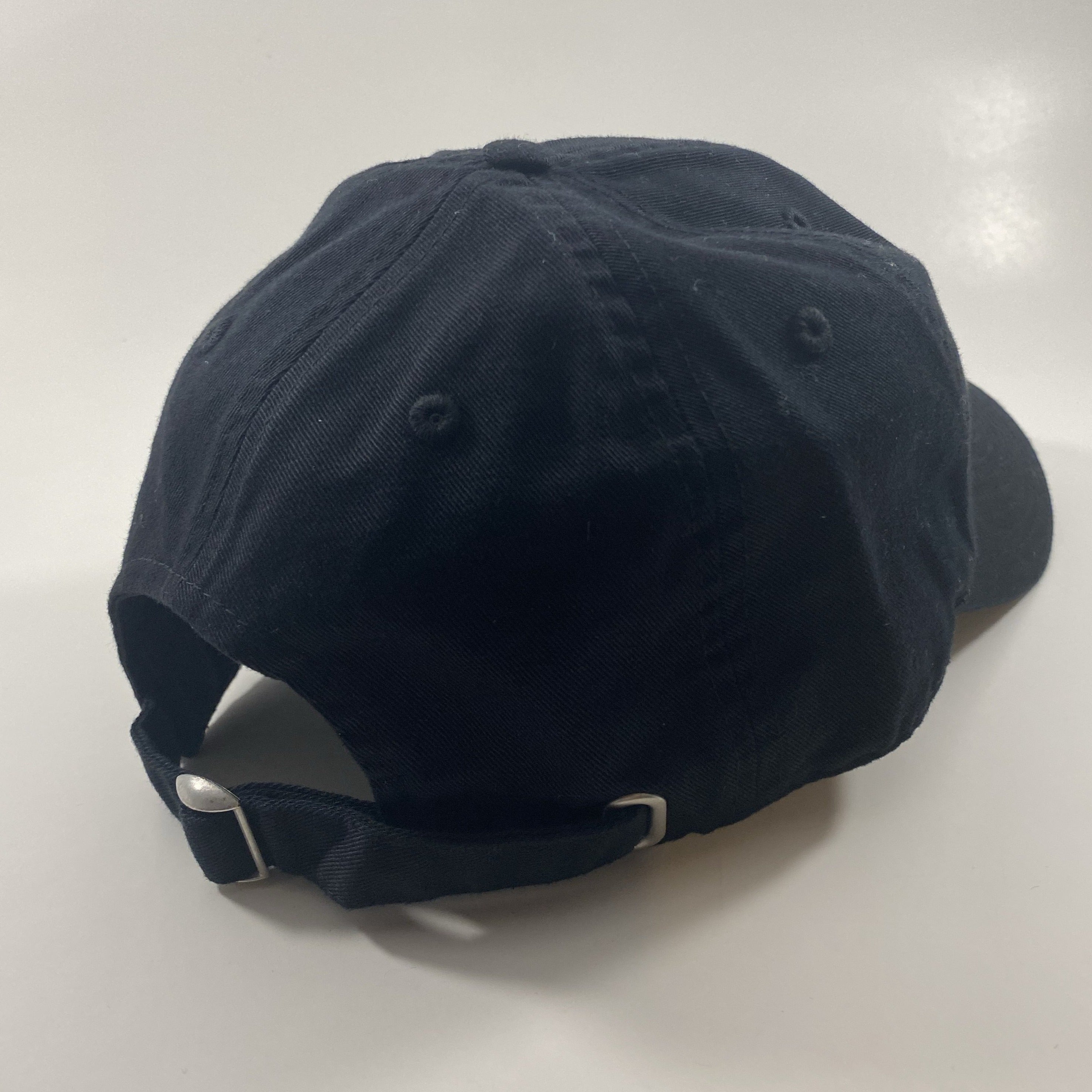 Authentic Existence® Signature Unisex Adjustable Premium Cap - Black with White Embroidery