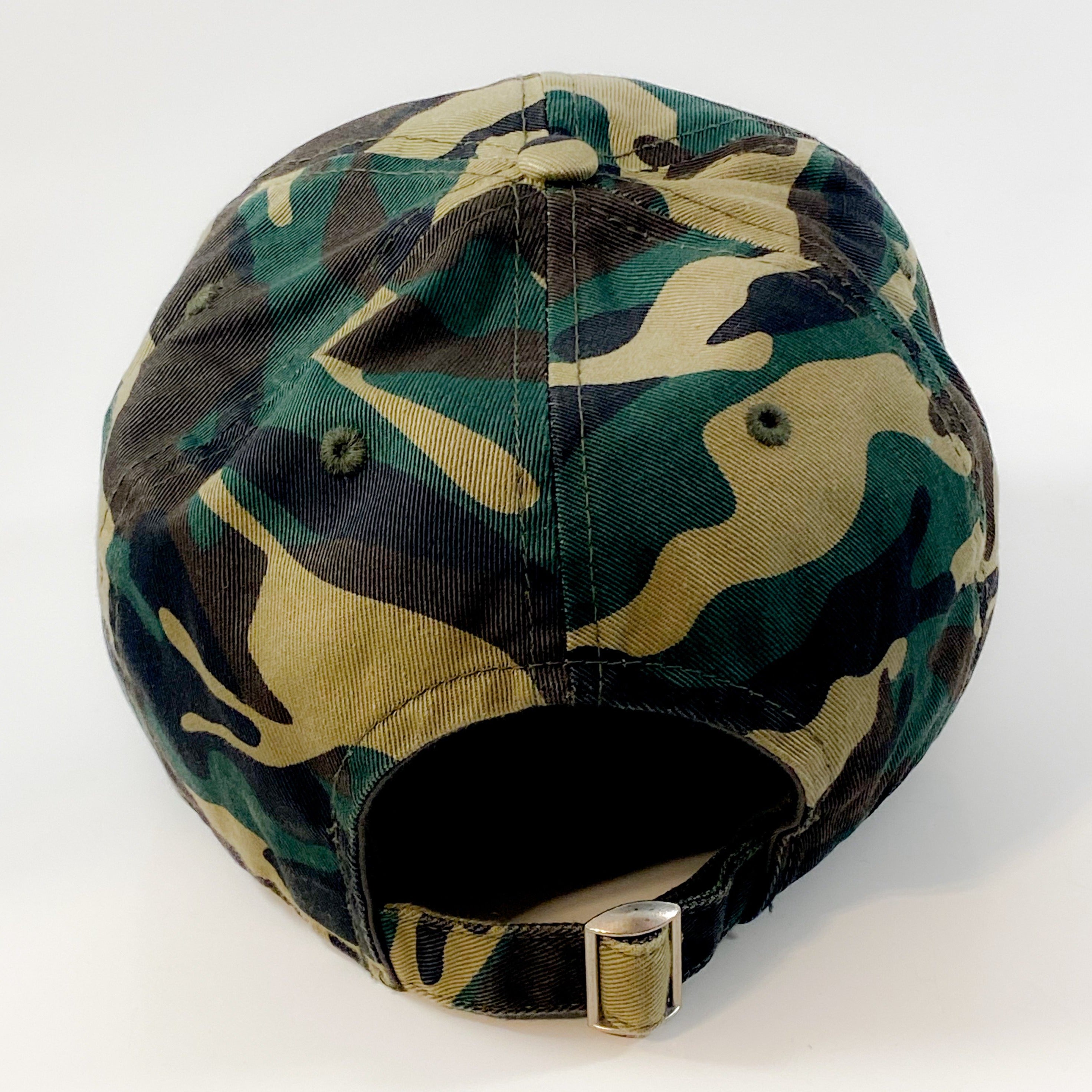 Authentic Existence® Signature Unisex Adjustable Premium Cap - Camo with Silver Embroidery