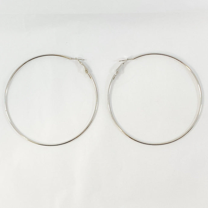 Authentic Existence® Simply Bold Large Stainless Steel Hoop Earrings